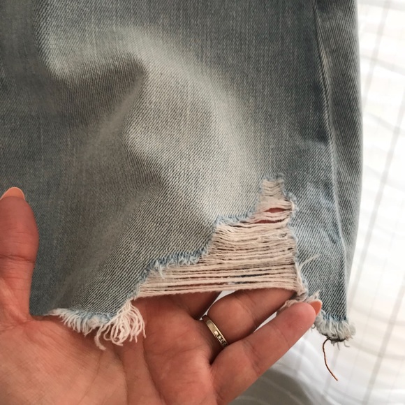 American Eagle Distressed Denim Mini Skirt - Picture 3 of 6